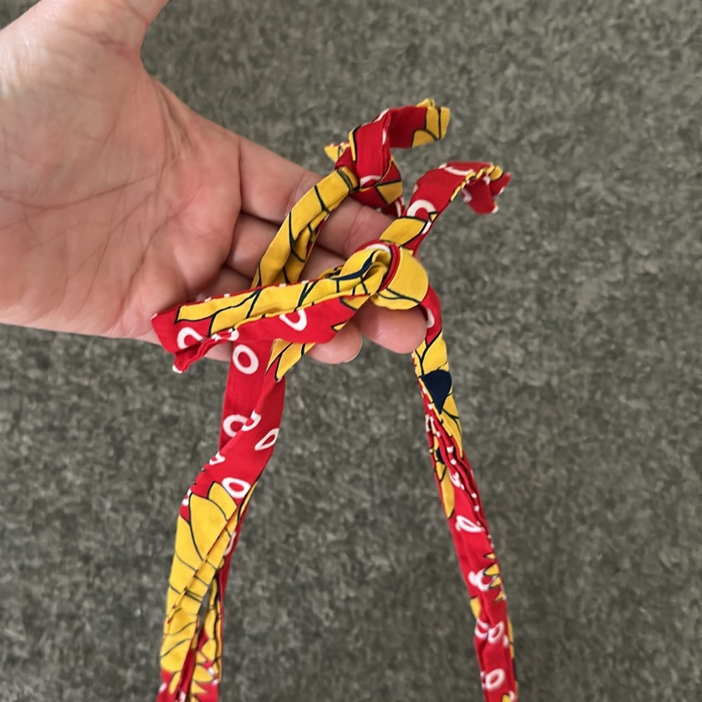 Handmade Red and Yellow Sunflower Tote Bag - Picture 3 of 3